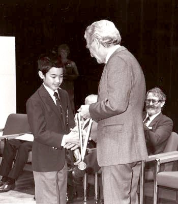 Terrance Tao receiving his first IMO Gold medal (1988)